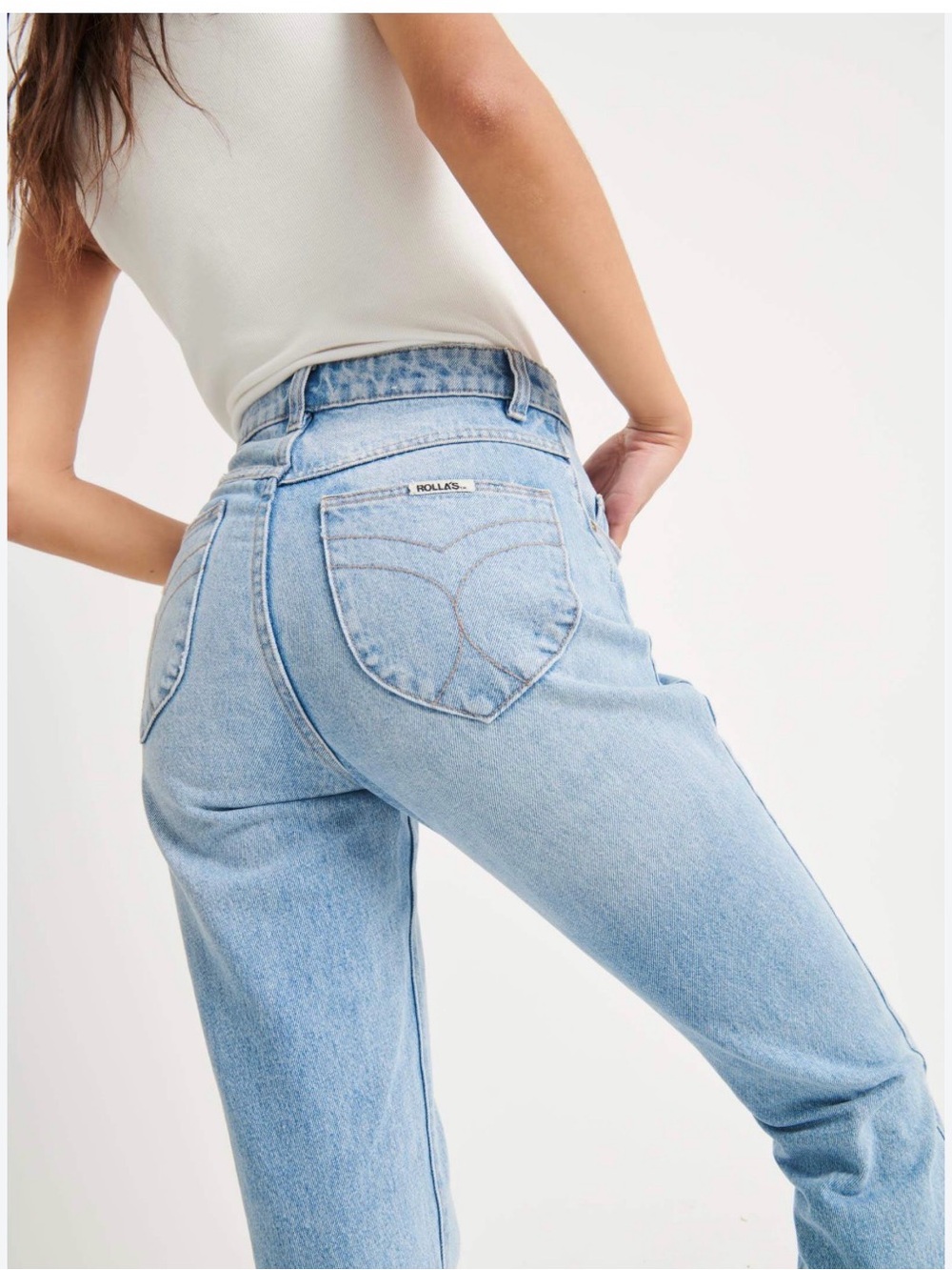 ROLLA'S Dusters High-Rise Cropped Jeans
